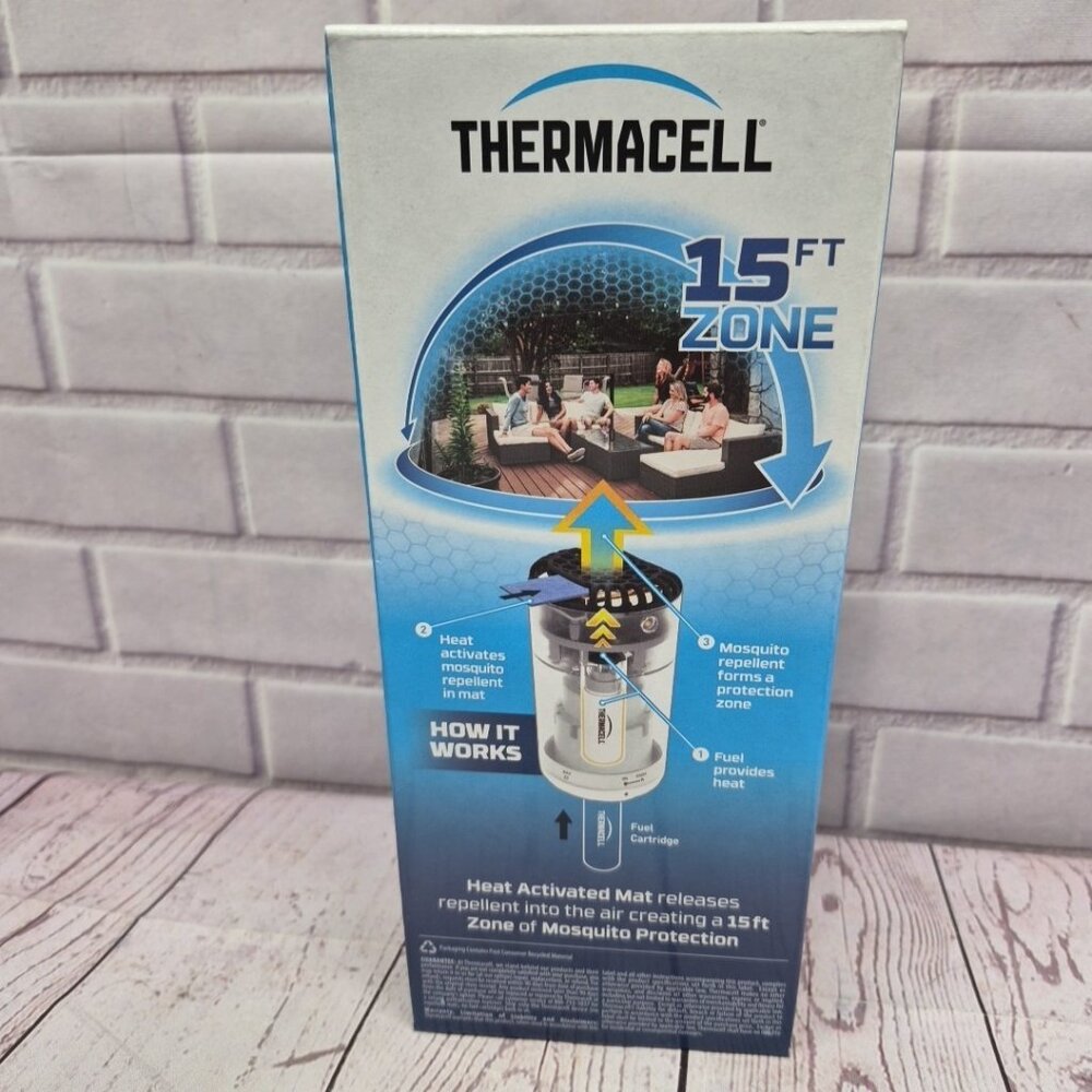 Thermacell Mosquito REPELLENT Patio Shield 15 ft ZONE NO SPRAY Refillable Blue - Picture 3 of 6